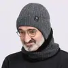 Gorra para hombres de mediana edad y ancianos para otoño e invierno, a prueba de viento, cálida, protege los oídos, para personas mayores, papás y abuelos, con forro polar añadido y lana tejida engrosada