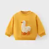 Nueva sudadera de otoño e invierno para niños, sudadera de estilo coreano holgada para niños, top casual, sudadera de dibujos animados coreanos para niños