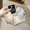 Goma para el pelo de encaje bordado estilo francés de cuatro capas para mujer, Diadema de malla suave de alta gama para moño, Accesorio para el cabello