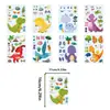 Pegatinas de Cara de Dinosaurio Cambiante de Dibujos Animados Pegatinas Impermeables para Jardín de Infancia Niños Niños Cumpleaños Papelería DIY Pegatinas Personalización