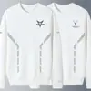 Camiseta de Manga Larga para Hombre Destacada, Estampado de Marca de Moda, Top Otoño/Invierno, Sudadera, Camiseta Interior Juvenil, Camiseta Base