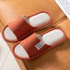 Pantuflas de Lino para Mujer de Primavera y Otoño, para el Hogar, Limpieza de Pisos, Interiores, Algodón y Lino, para Hombre, Antideslizantes, Suela Suave, Todas las Estaciones, para el Piso, al por Mayor, Diseño Hueco