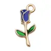 Mistura 20 Acessórios de Joias de Liga Azul com Gota de Óleo DIY Pulseira Brincos Chaveiro Sereia Estrela do Mar Flor Pingente