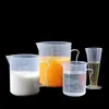 Taza Medidora con Escala, Taza Pequeña de Plástico Estándar en Mililitros, Taza Transparente en Onzas