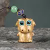 Palo de Rosa Sándalo Zodiaco Caballo Cadena para Teléfono Móvil Dibujos Animados Sándalo Verde Bolso Disco USB Joyería Accesorios de Pareja Colgante