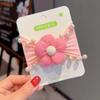 Máscara de Alta Elasticidad de Alta Calidad para Niñas Anillo para el Cabello con Flor de Perla Nuevo Super Ancho Duradero Escuela Cola de Caballo Flor Cuerda para el Cabello