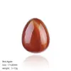 Ovo Pequeno em Forma de Ovo de Cristal Natural Transfronteiriço Páscoa Ágata Pássaro Esculpido Ovo de Pássaro Forma de Pedra Bruta Ornamento de Mão Ovo de Jade