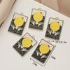 Accesorios de joyería DIY K oro tarot calavera egipcia de la muerte Sol Luna estrella gota de aceite aleación colgante colgante