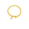 Tienda de Oro Mismo Estilo Chino de Moda Nuevo Oro Arena Método Antiguo Estilo Celebridad de Internet Pulsera Felicidad de Dos Mundos Versátil Lujo Ligero Regalo para Novia