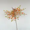Decoração de planta verde artificial, ornamento grande simulado de piso interno para a sala de estar, planta verde realista de luxo leve, nandina
