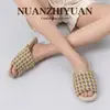 Zapatillas Silenciosas Suaves para el Hogar de Cuatro Estaciones Nanbaowan para Parejas, Suela Fina Antideslizantes Absorbentes de Sudor Unisex para el Piso