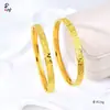 Pulsera Auspiciosa de Hielo Triturado de Tres Caras para Mujer, Oro Arena Estilo Antiguo, Dorado Cobre con Textura Amplia Brillante Estilo Retro Chino Venta al por Mayor