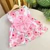 Saia para Filhote Primavera Verão Cachorro Vestido Princesa Pet Saia Vestido Fofo para Cachorro Laço Renda para Filhote Pequeno Médio Poodle Chihuahua Roupa de Cachorro