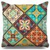 Funda de almohada de terciopelo con estampado geométrico de estilo clásico europeo, lijado, piel de melocotón, suave, para sofá o casa, venta al por mayor