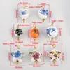 Estilo Retro Nostálgico Cerámica Impresa Acero Inoxidable Colgante Collar Hecho a Mano Pulsera Colgante Pendientes DIY Accesorios de Joyería