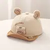 Touca de Bebê Outono e Inverno Novo Estilo Chapéu de Bico de Pato de Bebê Pinguim de Desenho Animado Unissex Aba Macia Resistente ao Vento Boné de Baseball