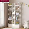 Apartamento pequeño, estantería simple, de pared, de pie, pequeña, estante de almacenamiento moderno, diseño minimalista y moderno, adecuado para uso doméstico, estantería para dormitorio