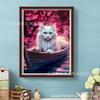 Pintura de diamantes DIY con mosaico de Amazon, gato de color, pintura de ladrillo de diamantes completa, punto de cruz, pintura decorativa, fabricantes transfronterizos, lote