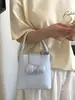 Bolso Cruzado Exquisito de Lunares con Lazo de un Solo Hombro Estilo Coreano para Mujer, Bolso de Mano Dulce de Color Sólido a la Moda, Mochila Elegante y Única