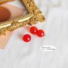 Cuentas de vidrio con grietas de hielo rojas para Año Nuevo, cuentas de bambú hechas a mano, collares, pulseras y accesorios de joyería.