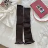 Meias de Natal Vermelhas com Fio Pontilhado para Mulheres Jk Versátil Meia de Cano Médio Conjunto para Pernas Outono e Inverno Meias Quentes para Panturrilha Tricô Espessado