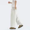 Pantalones Cortos Caídos Color Caqui Estilo Japonés para Hombre, Pantalones Casuales de Pierna Recta de Color Sólido Finos de Verano, Pantalones Sueltos Relajados Yamamoto