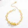Pulsera Europea Dólar Oro Valiente Dinero Latón Chapado en Oro Pulsera Valiente Chapada en Oro Vietnam Oro Chapado Imitación Oro Joyería para Damas