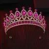 Cor da Noiva Strass Barroco Europeu e Americano Diamante Princesa Mulheres Coroa Redonda Acessórios de Cabelo Acessórios de Coroa para Vestido de Noiva Mulheres