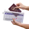 Bolsa para guardar passaporte para viagens ao exterior, porta-documentos de identidade portátil, cartão de embarque, porta-cartões, capa protetora, bolsa para guardar documentos A4