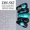Adesivos de Unha Coloridos de Fogos de Artifício 3D Estéreo Preto e Branco Laser Hot Stamping Prata Fogos de Artifício Adesivos de Arte para Unhas Decoração Dh582