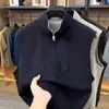 Novos produtos masculinos de outono e inverno: colete de lã com gola alta estilo old money, alta qualidade, versátil, estiloso e sofisticado