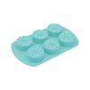 Molde de silicona para hielo de limón transfronterizo, para cocina casera, 6 moldes para hielo, galletas de chocolate oscuro, fácil de desmoldar.