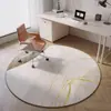Tapete redondo colorido sala de estar estudo cadeira giratória para computador nova cadeira de maquiagem penteadeira sentir tapete de chão do quarto outro