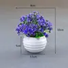 Enfeites criativos planta de simulação mini pequena de vaso para mesa flores plásticas decorativas grama de cerejeira bola bonsai fonte atacado
