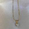 Collar con Colgante de Zirconia de Diamante Brillante Exquisito de Nicho para Mujer Estilo Frío Normcore Moda Simple Versátil Cadena de Hueso de Serpiente de Alta Gama