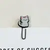 Clipes de papel de borracha macia em PVC de gato e cachorro de desenho animado fofo, material de papelaria criativo para estudantes, clipes de fichário coloridos, marcadores de página para escritório e documentos