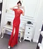 Vestido de Noche para Mujer 2026 Estilo Nuevo Vestido de Alta Gama con Parches de Malla, Adecuado para Uso Diario, Rol de Anfitriona, Estilo Sirena con Lentejuelas y Falda Larga con Abertura