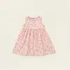 2026 Nuevo Estilo de Verano Vestido Chaleco sin Mangas para Niñas Vestido Princesa de Corte A Ropa de Casa Dulce y Linda para Bebé Verano