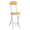 Taburete Redondo Pequeño Portátil Transfronterizo con Respaldo para Espacios Pequeños, Uso en Casa, Silla de Comedor Informal, Silla Plegable Simple Multicolor para Puestos de Mercado