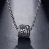 Colgante de Cuentas de la Buena Suerte de Plata Esterlina S925 Collar con Mantra de Seis Caracteres Joyería Vintage Regalo de Cumpleaños para Pareja Hombre Ventas Directas