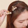 Cabello Semi-Recogido con un Toque de Lujo, Pinza Lateral Delicada y Compacta, Accesorio para el Cabello Pinza Tiburón Texturizada y Elegante para la Parte Trasera de la Cabeza