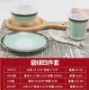 Kaibaiya juego de cuatro piezas para mayoristas vajilla creativa platos para hotel restaurante taza cuchara vajilla de melamina personalizada