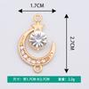 Joyería de Estilo Coreano Accesorios DIY Luna Estrella Incrustado Punto Diamante Aleación Collar Pulsera Pequeño Colgante Accesorios Venta al por Mayor