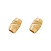 Cuentas espaciadoras ovaladas chapadas en oro de 18K, cobre chapado en oro antioxidante, accesorios para pulsera y collar de joyería DIY, cuentas con agujero pasante