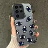 Para Samsung S24 Olho de Caneta Grosso S24Ultra Novo S23 Resistente a Quedas S22 Simples S21 Camada Dupla IMD Cor Prata Capa