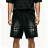 Pantalones de chándal jogger personalizados con efecto desgastado para hombre, con un atrevido diseño de estampado de espuma. Pantalones de chándal para hombre, modernos y de corte holgado