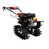 Motocultor de orugas, máquina para hacer zanjas de jardín, rotocultivador de orugas de doble cadena