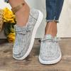 Zapatos casuales de talla grande de comercio exterior para mujer, primavera y otoño 2024, nuevos mocasines bajos de suela plana europeos y americanos, zapatos de mujer