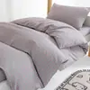 Juego de tres piezas para dormitorio de estudiante universitario de funda de edredón de algodón lavado y sábana para cama individual litera colchón ropa de cama juego de seis piezas