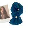 Recuerdos de Color Sólido ~ Cinturón Suave tipo cera huevo Bufanda de Cachemira Temperamento Coreano para Mujer Tejido Retro Cálido para el Cuello Moda para Hombre